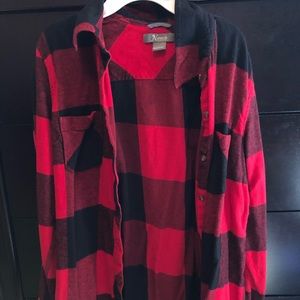 Red and black plaid shirt